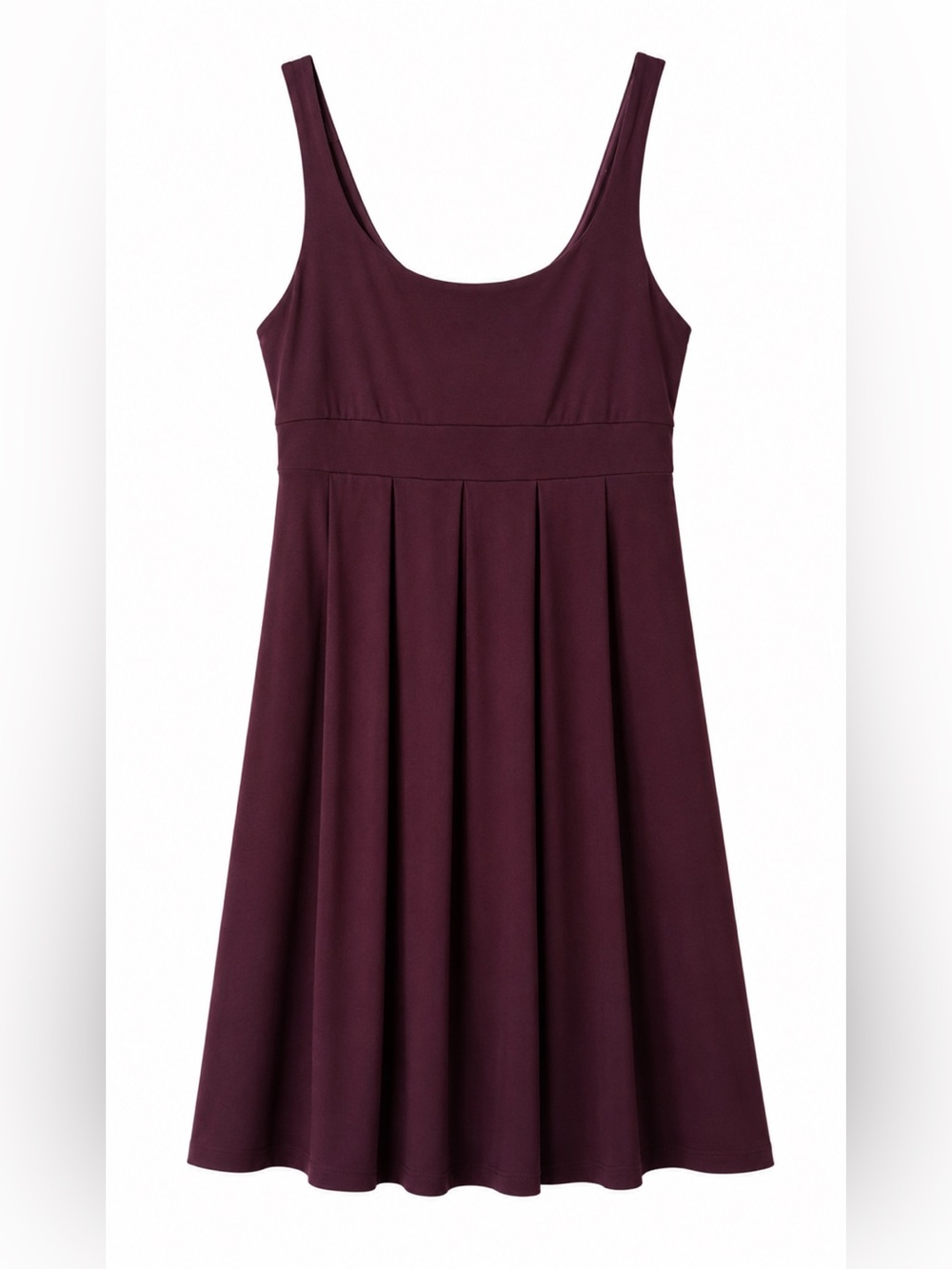 Susana Monaco Pleated Fit and Flare Scoop Neck Dress- L